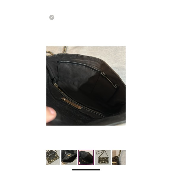 Cleobella Bronze Metal Pieces & Hand Beaded Design Clutch Evening Purse - Picture 5 of 7